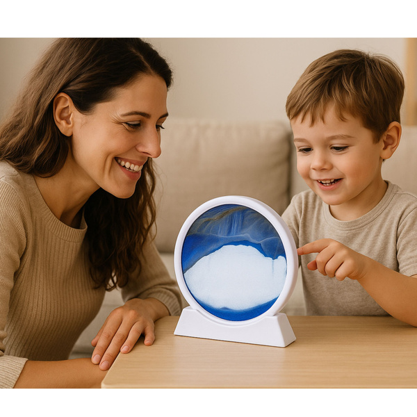 3D Image Quicksand Blue Decoration 360° White