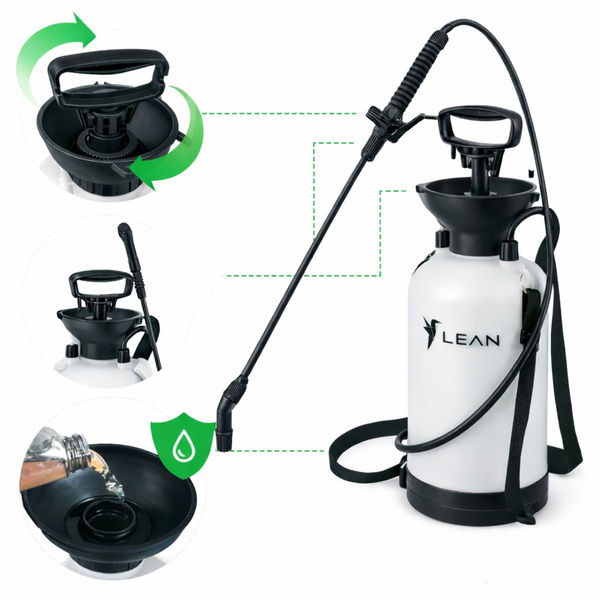 Manual Pressure Sprayer for Watering, Fertilizing, Spraying LEAN 5L
