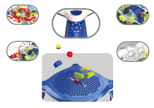 Interactive Educational Table Blue Transport Vehicles Traffic