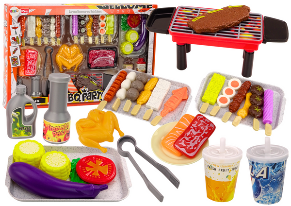 Grill Set Vegetables Figurines Grill BBQ Party 37 pieces.