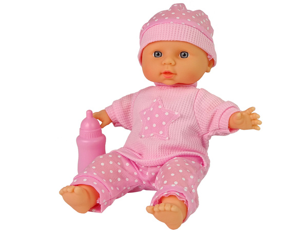 Süße Babypuppe Rosa Flaschengeräusche
