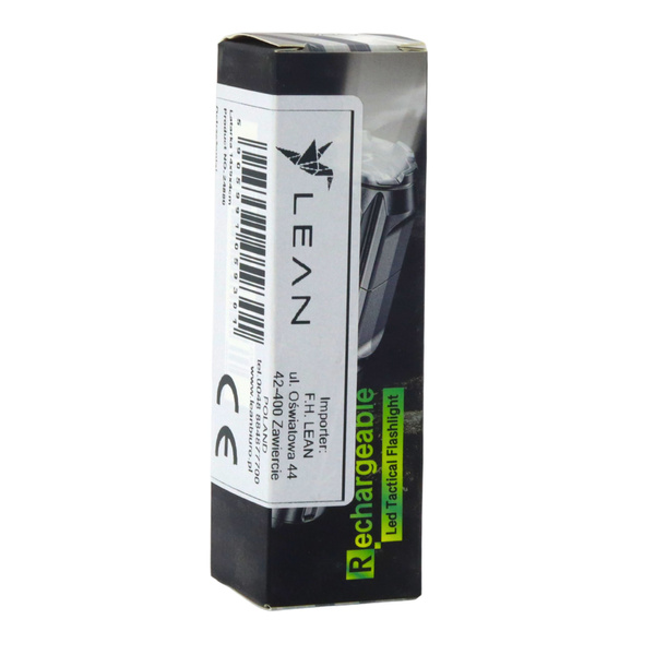 LED-Taschenlampe, einstellbarer Zoom, 3 Beleuchtungsmodi, USB-Aufladung, Schwarz