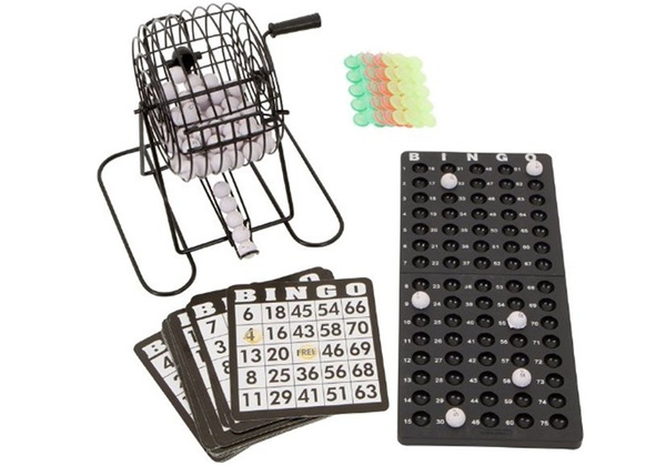 Metal Bingo Game Set Reusable Cards Lottery Machine