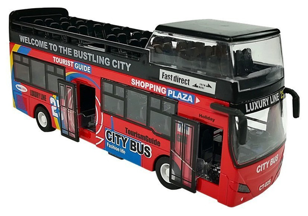 Reisebus Doppeldecker Tür zum Öffnen Rot