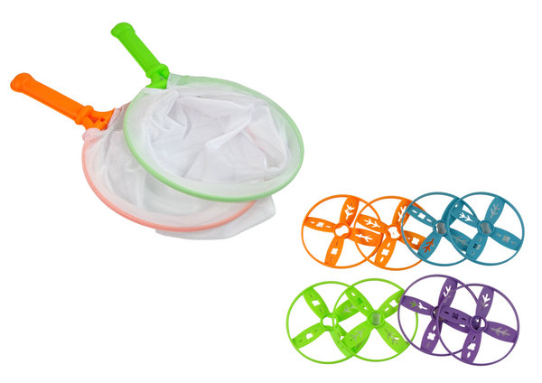 Arcade-Spiel Catch Frisbee Flying Discs Catapult Blue