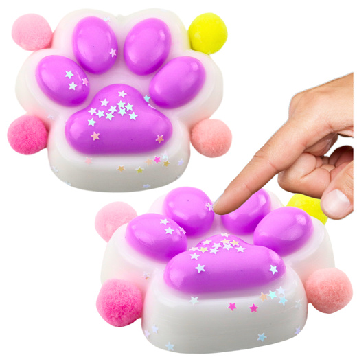Squishy Katzenpfote Anti-Stress Sensorischer Squishy Sterne Lila
