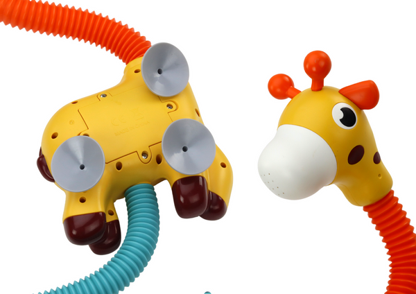Yellow Giraffe Bath Toy Shower Sprinkler