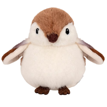 Plush Toy Sparrow Bird Brown 12cm