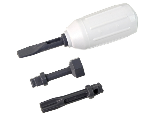 Kehrmaschine zum Abschrauben und Drehen von Zubehör grün