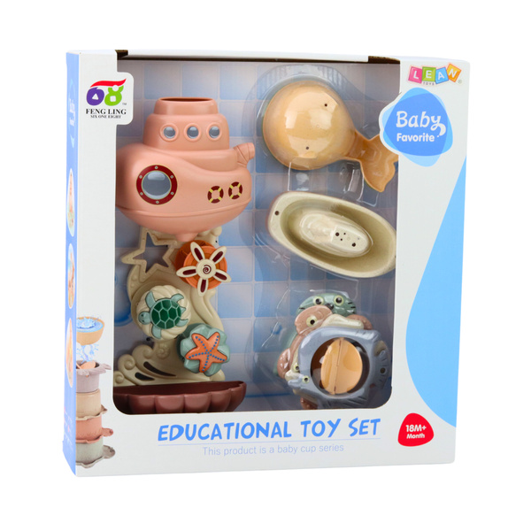 Badespielzeug U-Boot Schiff Tassen Saugnäpfe 9 Stück