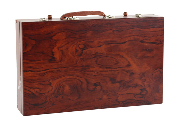 Art Set in a Wooden Suitcase 123 Elements