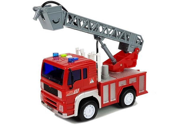 Feuerwehrauto mit Zug, Leiter, Rot 1:20 mit Ton