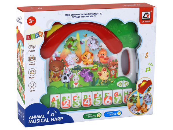 Organ Piano Animals for Learning English Educational Panel