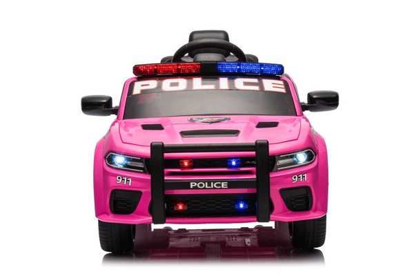 Battery Car Dodge Charger Police Pink