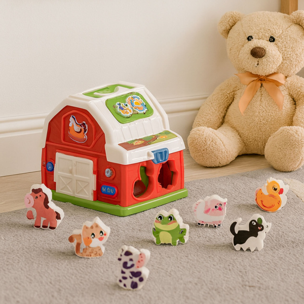 Interaktives Bauernhaus mit Musik, Tieren, Lichtern und Geräuschen