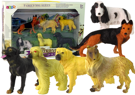Set of 6 Figures  Purebred Dogs Famous Dog of the World