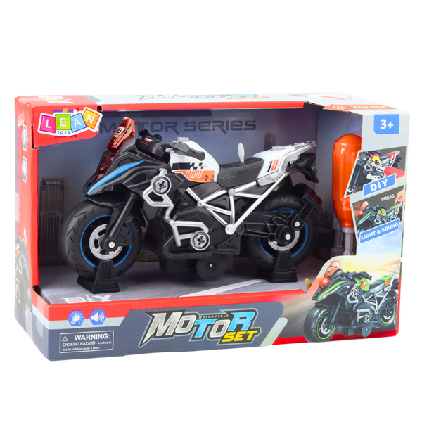 DIY Racing Bike Twisting Disassembly Lights Sounds Black