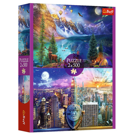 Puzzle - 2x500 - Trip around America Trefl 37500