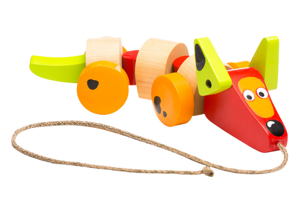 Wooden Dachshund Dog on a string Pull Toy 13623