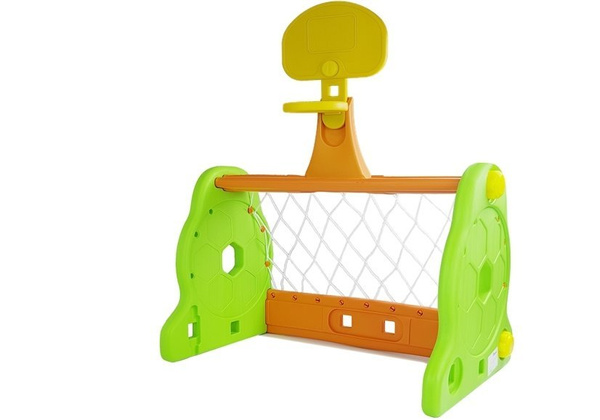 Children's 2-in-1 Basketball Goal Green and Orange