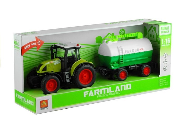 Tractor with a Trailer Tanker Sound Friction Motor 37,5 cm