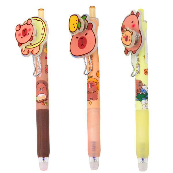 Capybara Gel Pen With Rotating Element Blue Ink 14.5cm Mix