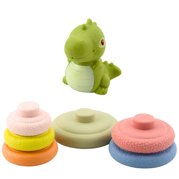 Weiche sensorische Pyramide Dinosaurier Gummi ECO Bunt