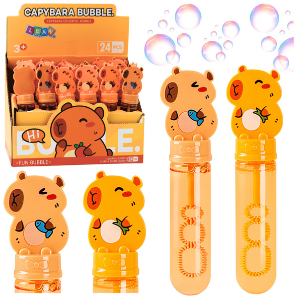 Capybara Seifenblasen, 3 Löcher für Seifenblasen, 35 ml Mischung