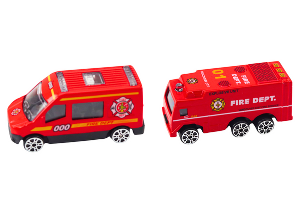 Lora Abschleppwagen 2in1 Rennstrecke, Lichter, Geräusche, Schilder, Spielzeugautos, Rot