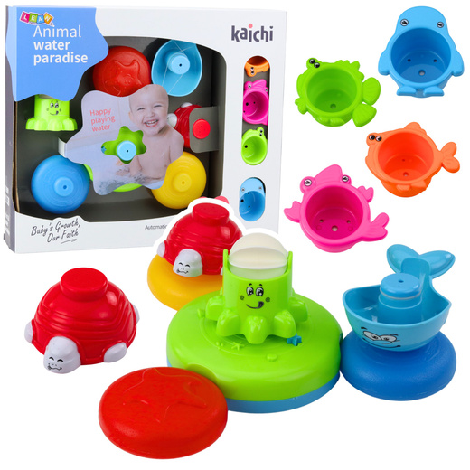 Interaktives Badespielzeug-Set Fountain Animals Cups