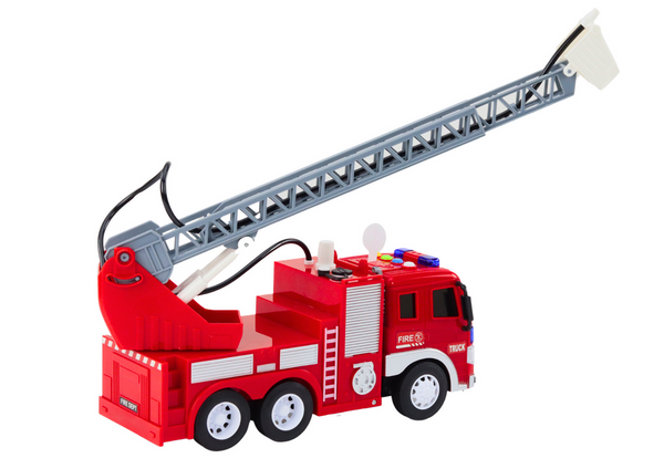 Fire Truck With Boom 1:16 Lights Sounds Water Drive Red