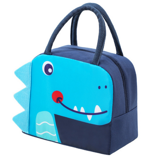 Thermal Insulating Breakfast Lunch Bag Dinosaur Blue 23cm