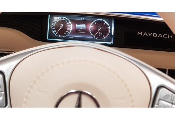 Kinderfahrzeug Mercedes Maybach Blau lackiert EVA-Reifen Ledersitz Auto