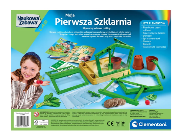 Science & Play My First Greenhouse Laboratory Botany & Plants Polish Language Clementoni 50861