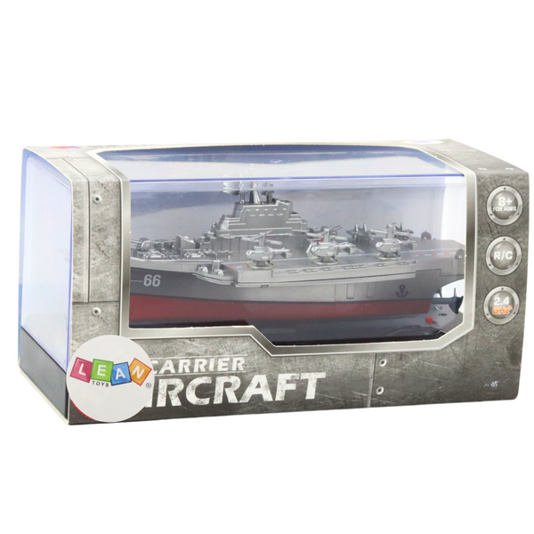 Statek Militarny Łódź Zdalnie Sterowana RC Srebrna 15cm