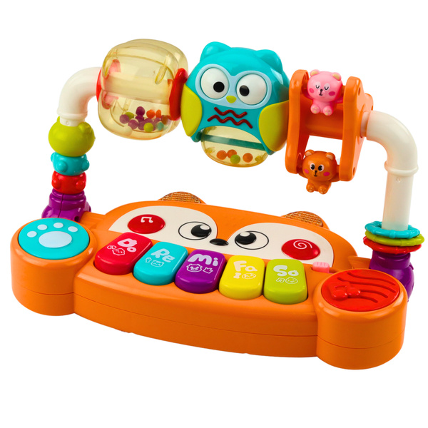 Pädagogisches Klavier Interaktive Rasseln Eule Orange