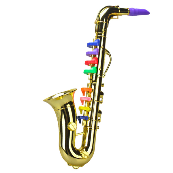 Kinder Musikinstrument Spielzeug Saxophon Gold