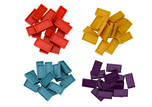 Battery-operated Green Dinosaur Car Arranging Colorful Dominoes 4 Colors of Blocks