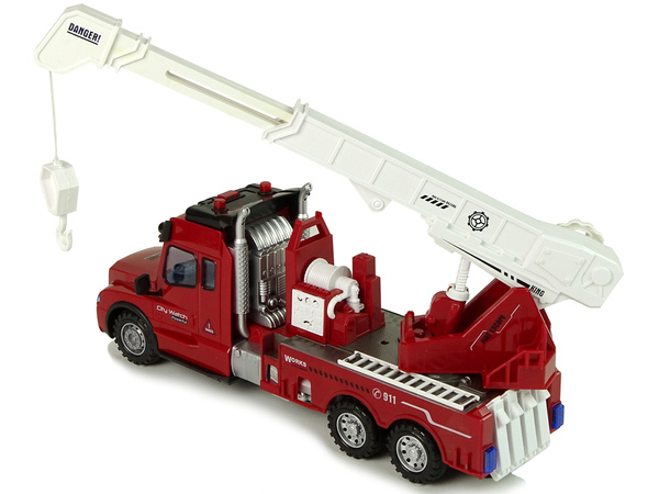 Remote Control Fire Truck Remote Control 2.4G Lights Sounds Red