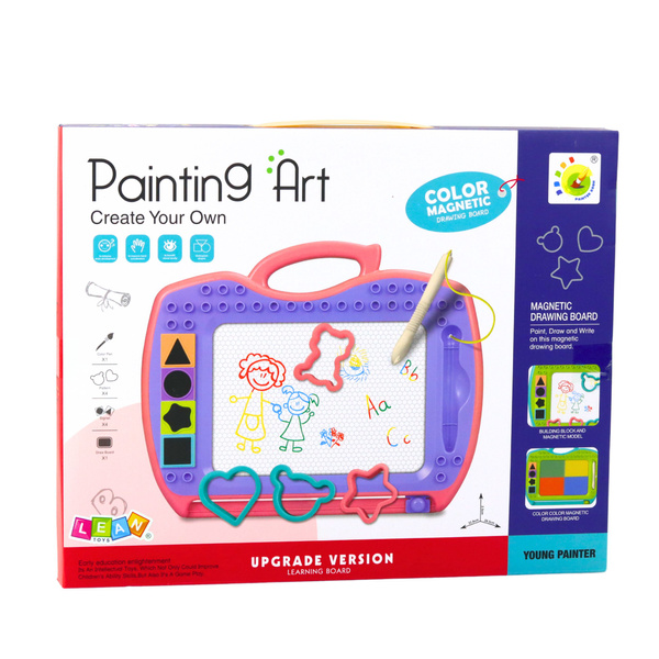 Magnetic Board With Slider Stamps Patterns Pink