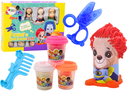 Set kreativer Playdough-Leute, Friseursalon-Accessoires