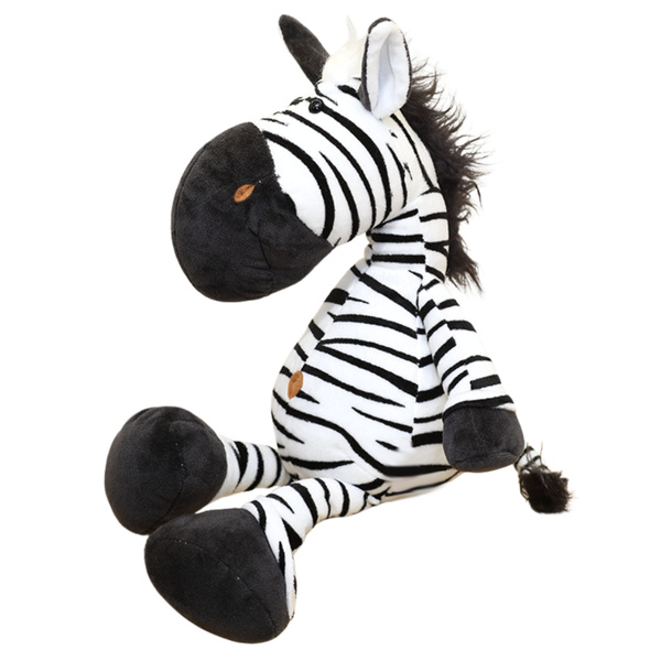 Plush Mascot Cuddly Toy Zebra Black and White 25cm