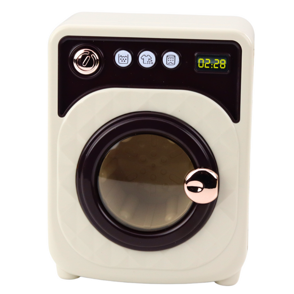 Toy Washing Machine For Kids Elegant Lights Sounds Rotating Drum White