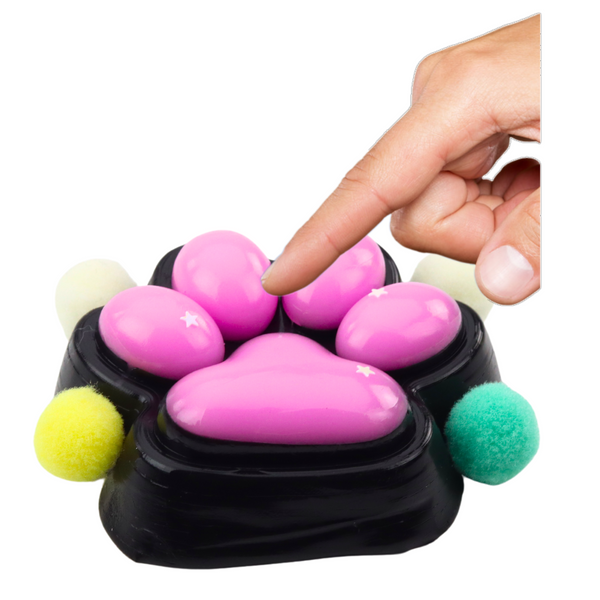 Katzenpfote Anti-Stress Sensorischer Squishy Schwarz und Rosa