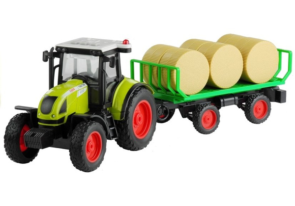 Tractor With Trailer With Hay Sound & Light Effects 37,5 cm