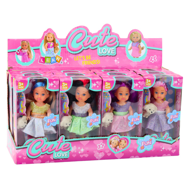 Mini Doll In Dress Set Pupil Mix 12cm