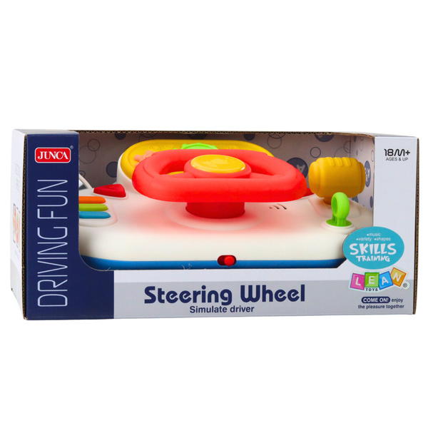Driving Simulator for Toddlers Interactive Steering Wheel Lights Sounds