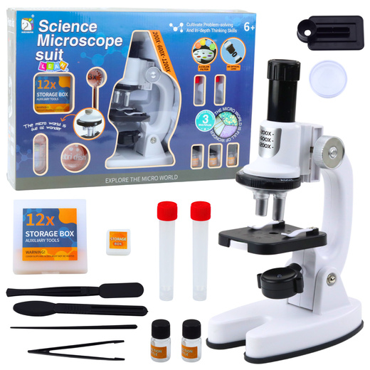 LED Educational Microscope Magnification 1200x Science Kit Accessories