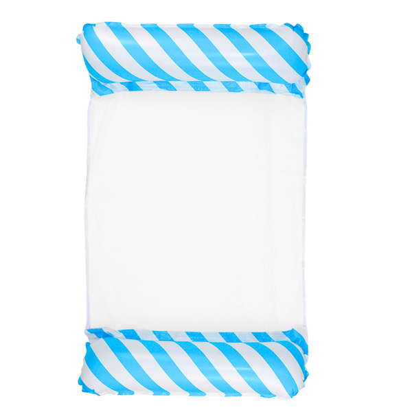 Aufblasbare Wasserhängematte Matratze Liegestuhl Weiß und Blau 120x70cm