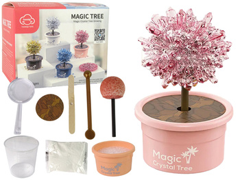 Magischer rosa Baum, wachsende Kristalle für Kinder